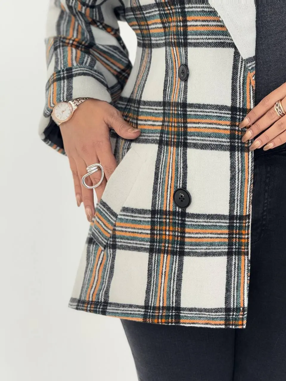 3568-کت چهارخونه شکلات